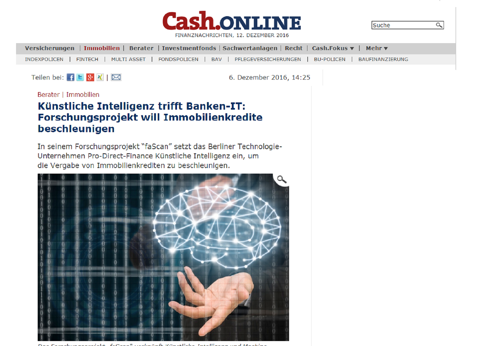 Cash.Online Artikel zu faScan